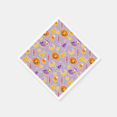 Cooles Halloween-Lila Muster Serviette (Ecke)