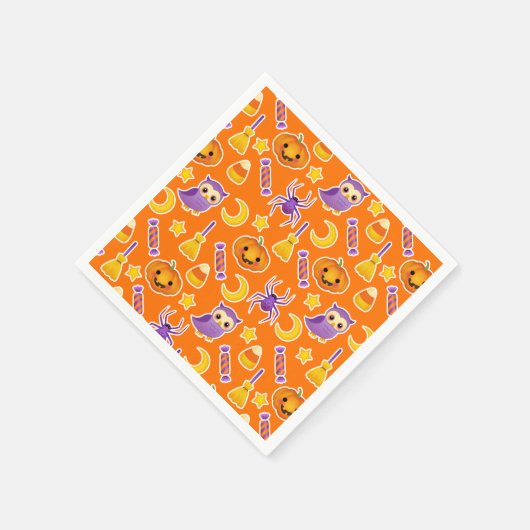 Cooles Halloween-Musterdesign Serviette (Ecke)