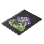 Cooles Halloween schöne junge Hexe mit Kräutern Notizblock (Linke Seite)