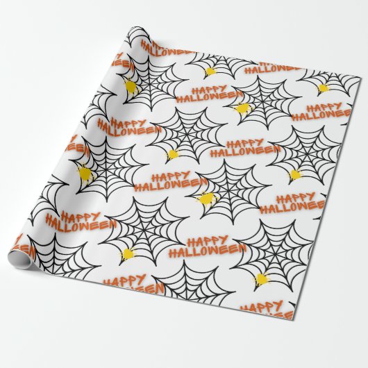Cooles Halloween-Spinnwebsystem Geschenkpapier (Ungerollt)