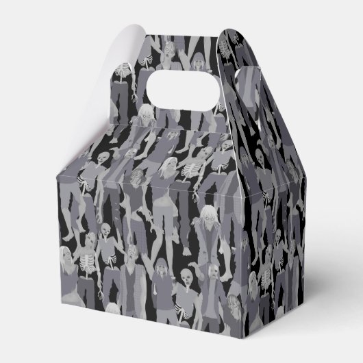 cooles Halloween-Zombie-Kachelmuster Geschenkschachtel (Rückseite)