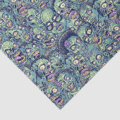 cooles Halloween-Zombie-Kachelmuster Seidenpapier (Ausschnitt)