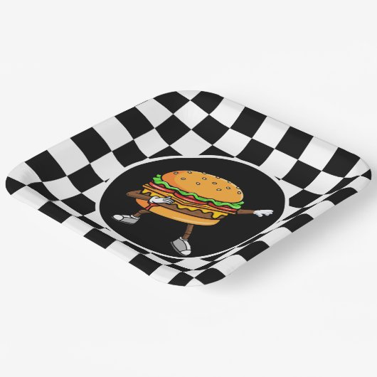 cooles Hamburger Party Pappteller (Gewinkelt)
