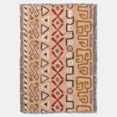 Cooles handgefertigtes Muster Aztec Pink braun Decke (Vorderseite Vertikal)