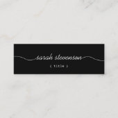 Cooles handgeschriebenes Skript Simple Black Mini Mini Visitenkarte (Vorderseite)