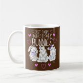 Cooles Hasen nur ein Mädchen, das Bunnies Lieben Kaffeetasse (Links)