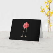 Cooles Headless-Flamingo-Halloween-Lazy Karte (Gelbe Blume)