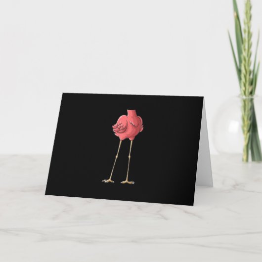 Cooles Headless-Flamingo-Halloween-Lazy Karte (Vorderseite)