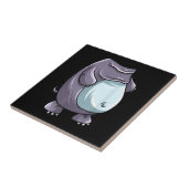 Cooles Headless Hippo Halloween Kostüm Funny Lazy Fliese (Seite)