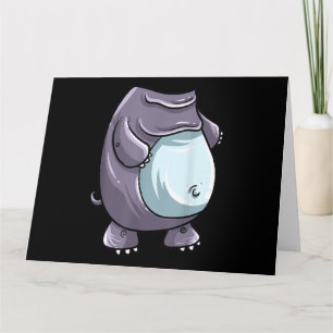Cooles Headless Hippo Halloween Kostüm Funny Lazy Karte