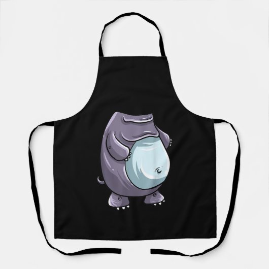 Cooles Headless Hippo Halloween Kostüm Funny Lazy Schürze (Vorderseite)