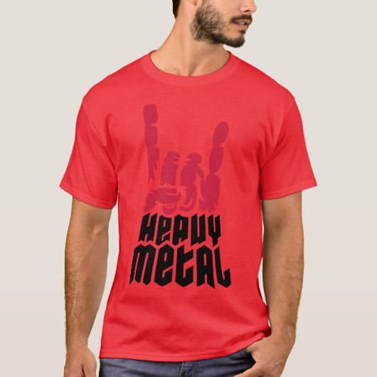 Cooles Heavy-Metal-Retro T-Shirt (Vorderseite)