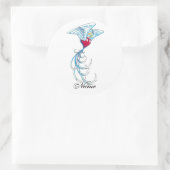 Cooles Heiliges Engelherz mit Wings Tattoo Runder Aufkleber (Tasche)