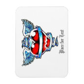 Cooles Heiliges Herz mit Angel Wings Magnet (Vertikal)
