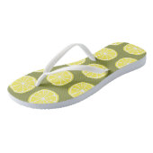 Cooles, hellgelbes Zitronenmuster Badesandalen (Schrägansicht)