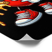 Cooles Herz essen Pizza Valentine Funny Febru Poster (Ecke)