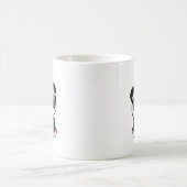Cooles Herz Panda-Bärn-Sonnenbrillenvalentines Kaffeetasse (Mittel)