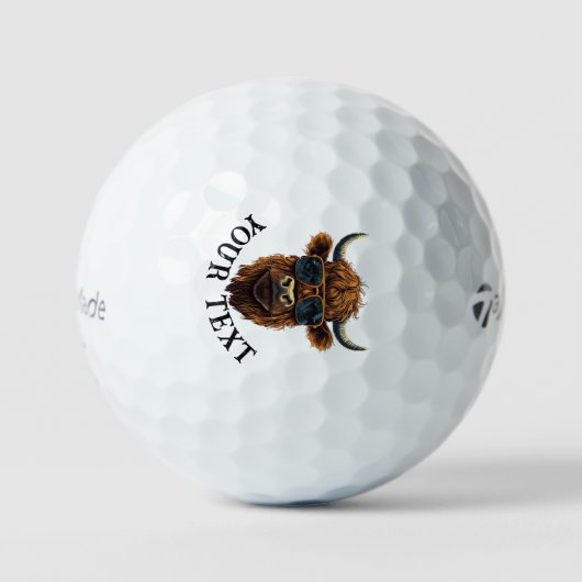 Cooles HIGHLANDER-Design anpassen Golfball (Vorderseite)