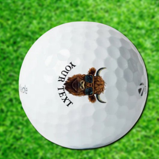 Cooles HIGHLANDER-Design anpassen Golfball