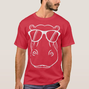 Cooles Hippo-DesignCute Hippopotamus W Sunglass T-Shirt