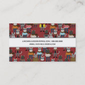 Cooles Hipster-Katzen-Muster | addieren Ihren Visitenkarte (Rückseite)