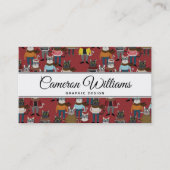 Cooles Hipster-Katzen-Muster | addieren Ihren Visitenkarte (Vorderseite)