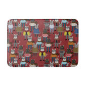 Cooles Hipster-Katzen-Muster Badematte (Vorderseite)