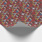 Cooles Hipster-Katzen-Muster Geschenkpapier (Ecke)