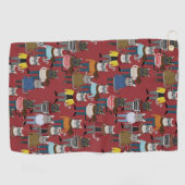 Cooles Hipster-Katzen-Muster Golfhandtuch (Horizontal)