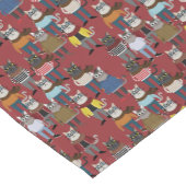 Cooles Hipster-Katzen-Muster Kurzer Tischläufer (Ecke)