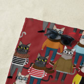Cooles Hipster-Katzen-Muster Strandtuch (Beispiel)