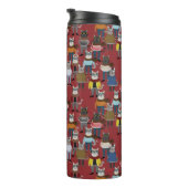 Cooles Hipster-Katzen-Muster Thermosbecher (Nach rechts gedreht)