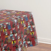 Cooles Hipster-Katzen-Muster Tischdecke (Beispiel)