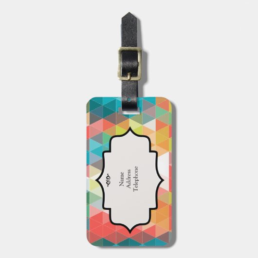 Cooles Hipster-Muster Gepäckanhänger (Vorderseite vertikal)