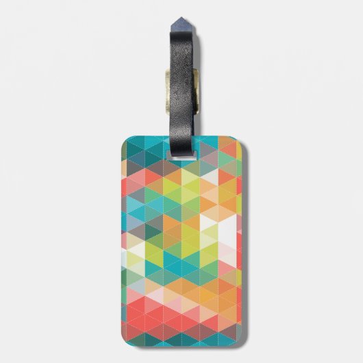 Cooles Hipster-Muster Gepäckanhänger (Rückseite vertikal)