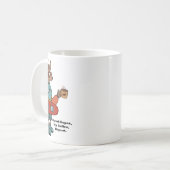Cooles Hirsch mit Snowboard Kaffeetasse (Vorderseite Links)