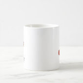 Cooles Hirsch mit Snowboard Kaffeetasse (Mittel)