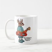 Cooles Hirsch mit Snowboard Kaffeetasse (Links)