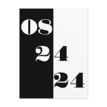 Cooles Hochzeitdatum Save the Date schwarz und wei