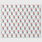 Cooles Hockey-Weihnachtsverpackungs-Papier oder Geschenkpapier (Flach)