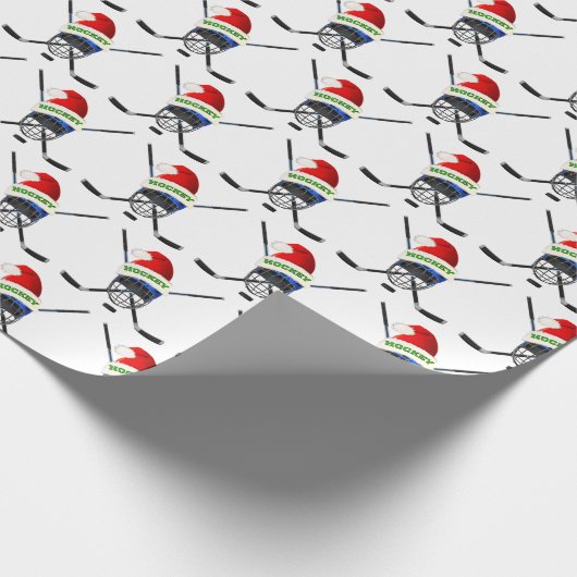 Cooles Hockey-Weihnachtsverpackungs-Papier oder Geschenkpapier (Ecke)