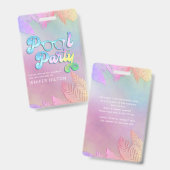 Cooles holografisches tropisches Blätter Skript-Po Ausweis (Vorder- & Rückseite)