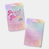 Cooles holografisches tropisches Blätter Skript-Po Ausweis (Vorder- & Rückseite)