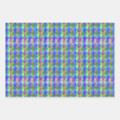 Cooles Holografisches Vaporwave Fingerabdruckmuste Geschenkpapier Set (Vorderseite 3)