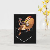 Cooles Hot Dog Design für Männer Frauen Kinder Karte (Gelbe Blume)