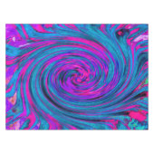 Cooles Hot Pink, Lila und Abstraktes Retro Tischdecke (Vorderseite (Horizontal))