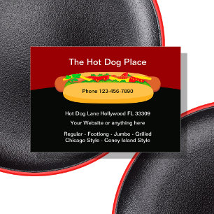 Cooles Hotdog Restaurant Business Cards Visitenkarte