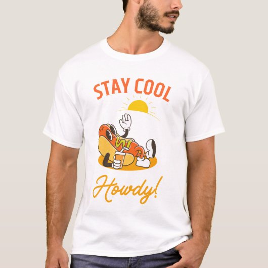 Cooles Hotdog Summer Vibes T-Shirt (Vorderseite)