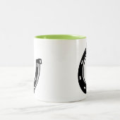 Cooles Hufeisen Zweifarbige Tasse (Mittel)