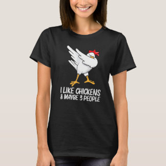 Cooles Huhn Für Männer Frauen Dabbing Hausgeflügel T-Shirt